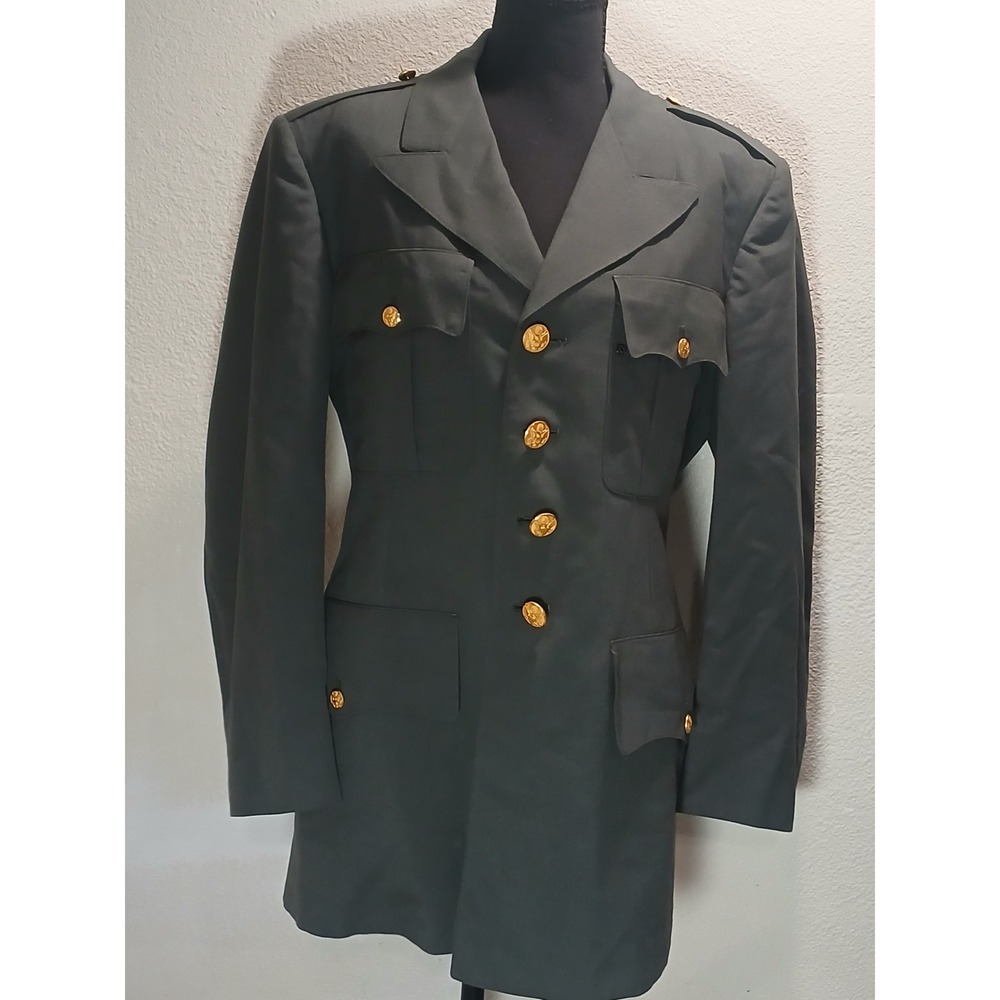 Vintage US Army Vietnam Era AG-344 Tropical Dress Uniform Coat Jacket Green